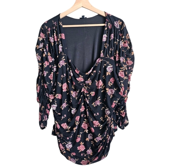 Torrid Floral Chiffon Colorful Mesh Blouse Top Size 4x - Picture 1 of 6